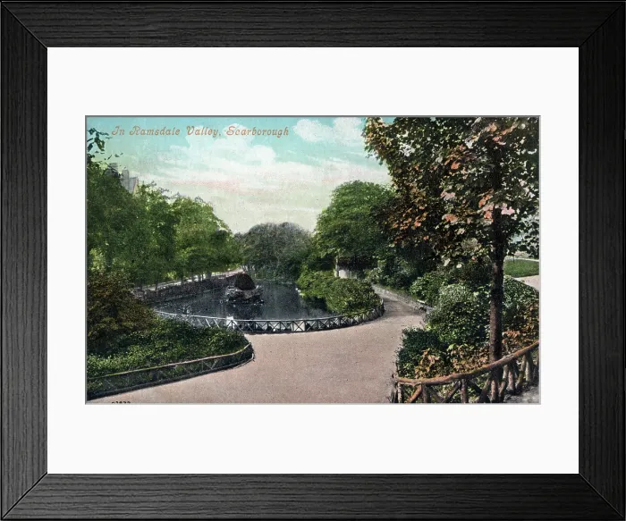 Framed Print : Ramsdale Valley Gardens, Scarborough. Date: circa 1905 Framed Print : Ramsdale Valley Gardens, Scarborough. Date: circa 1905