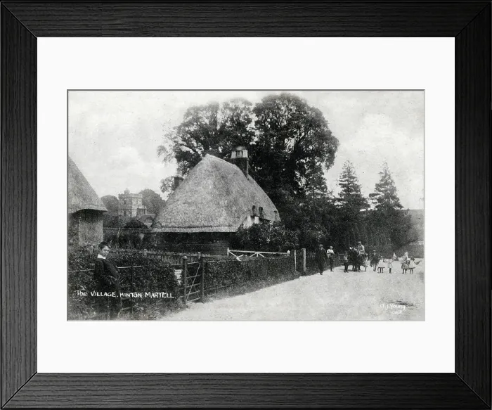 Framed Print : Hinton Martell, Wimborne, Dorset - The Village. Date: circa 1905 Framed Print : Hinton Martell, Wimborne, Dorset - The Village. Date: circa 1905