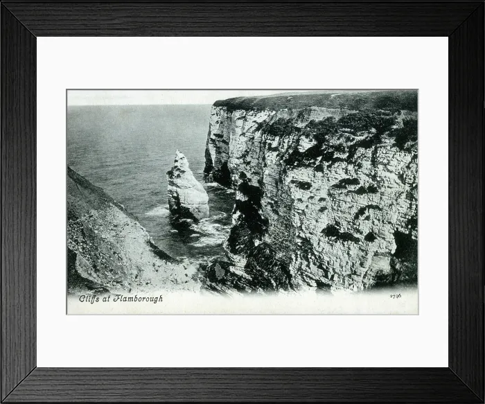 Framed Print : Coastal Cliffs at Flamborough, East Riding of Yorkshire. Date: circa 1909 Framed Print : Coastal Cliffs at Flamborough, East Riding of Yorkshire. Date: circa 1909