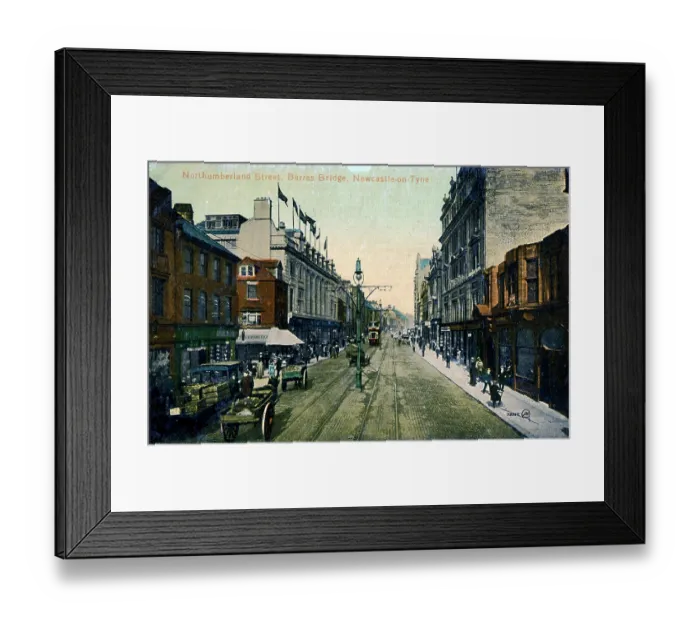 Framed Print : Northumberland Street, Barras Bridge, Newcastle-on-Tyne. Date: 1916 Framed Print : Northumberland Street, Barras Bridge, Newcastle-on-Tyne. Date: 1916