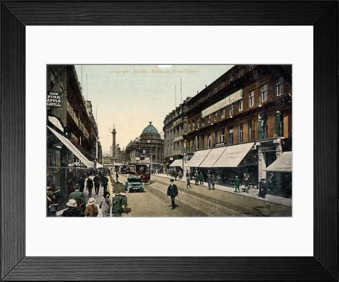 Framed Print : Grainger Street, Newcastle-on-Tyne. Date: 1916 Framed Print : Grainger Street, Newcastle-on-Tyne. Date: 1916