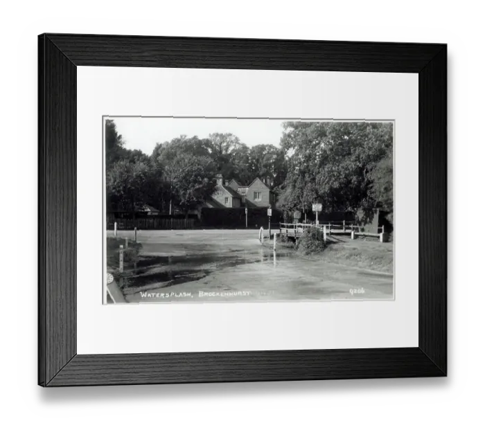 Framed Print : The Watersplash at Brockenhurst, New Forest, Hampshire, England. Date: circa 1930s Framed Print : The Watersplash at Brockenhurst, New Forest, Hampshire, England. Date: circa 1930s