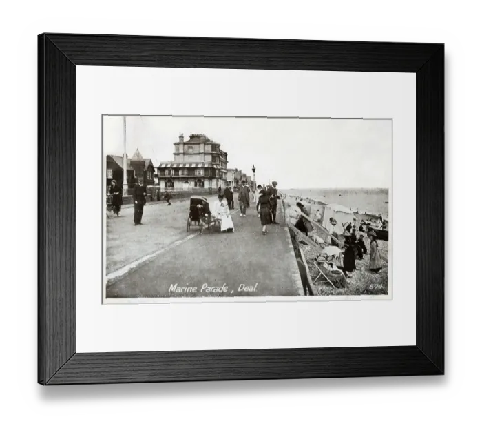 Framed Print : Deal, Kent - Marine Parade. Date: circa 1910s Framed Print : Deal, Kent - Marine Parade. Date: circa 1910s