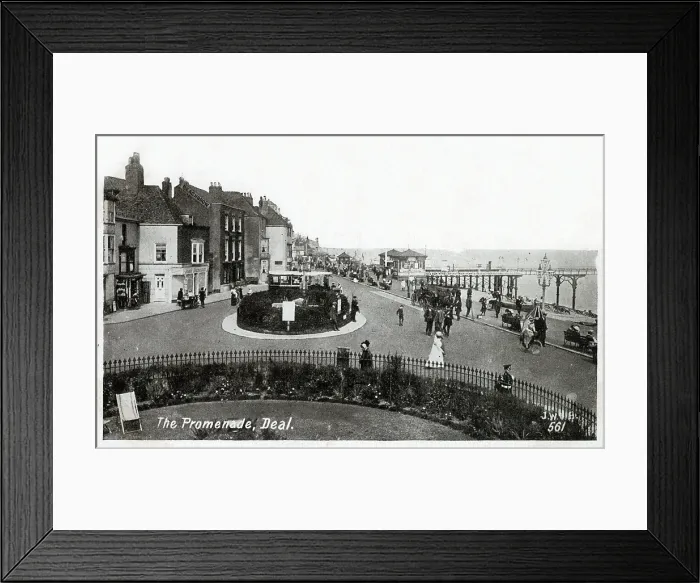Framed Print : Deal, Kent - The Promenade. Date: circa 1910s Framed Print : Deal, Kent - The Promenade. Date: circa 1910s