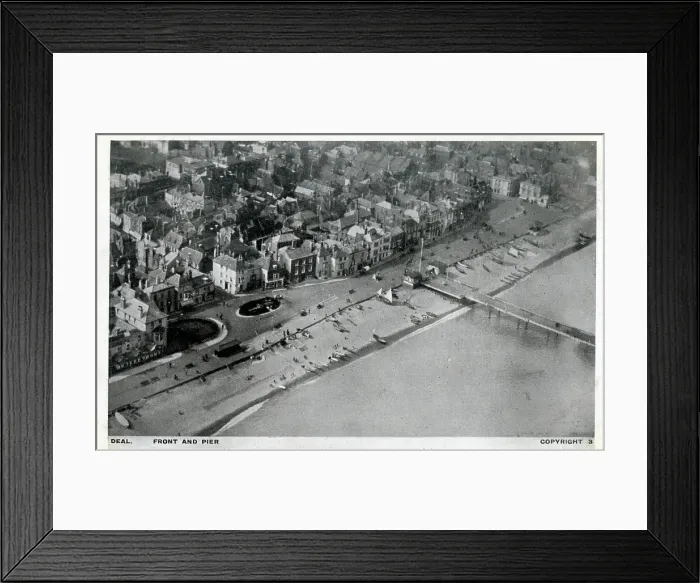 Framed Print : Deal, Kent - Aerial view of the Seafront and Pier Date: circa 1920s Framed Print : Deal, Kent - Aerial view of the Seafront and Pier Date: circa 1920s