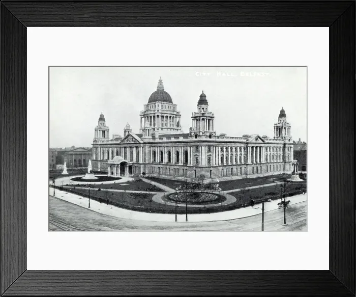 Framed Print : City Hall, Belfast - Exterior. Date: circa 1910s Framed Print : City Hall, Belfast - Exterior. Date: circa 1910s