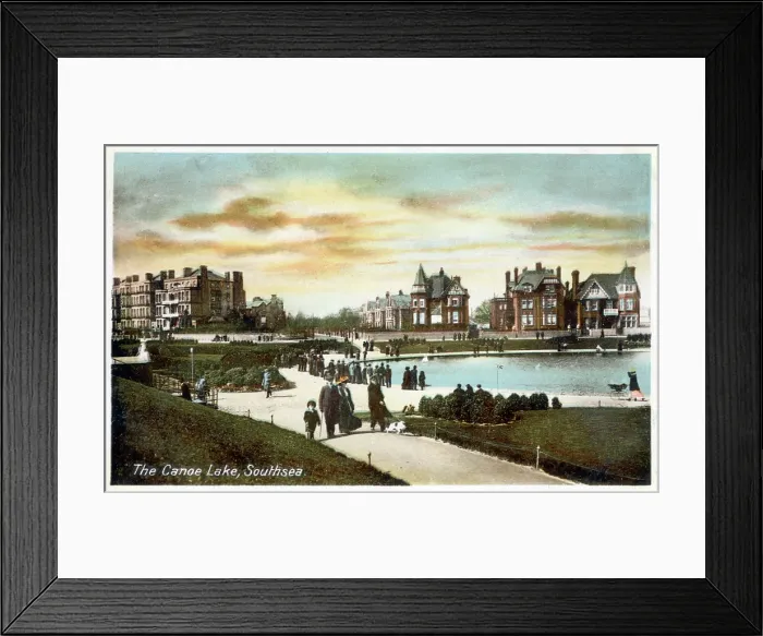 Framed Print : The Canoe Lake, Southsea, Portsmouth, Hamphire. Date: circa 1903 Framed Print : The Canoe Lake, Southsea, Portsmouth, Hamphire. Date: circa 1903