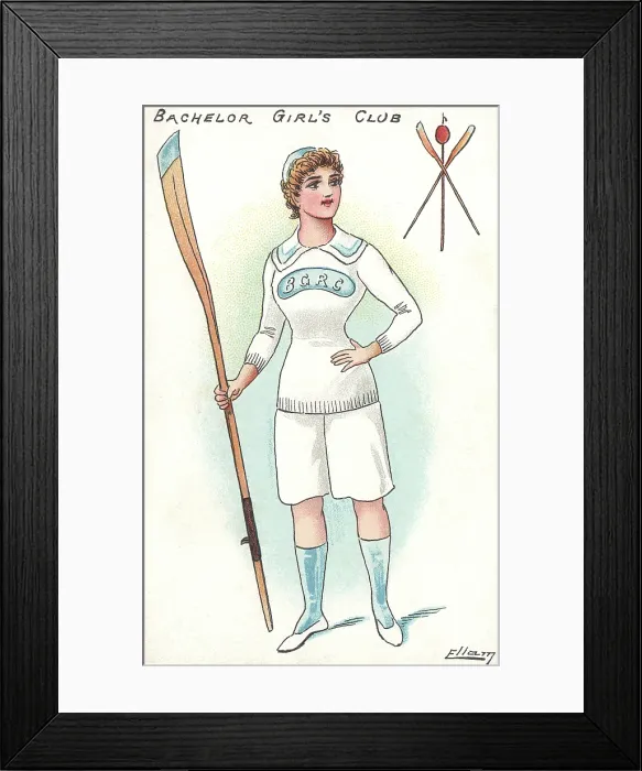 Framed Print : Edwardian Ladies Rowing Framed Print : Edwardian Ladies Rowing