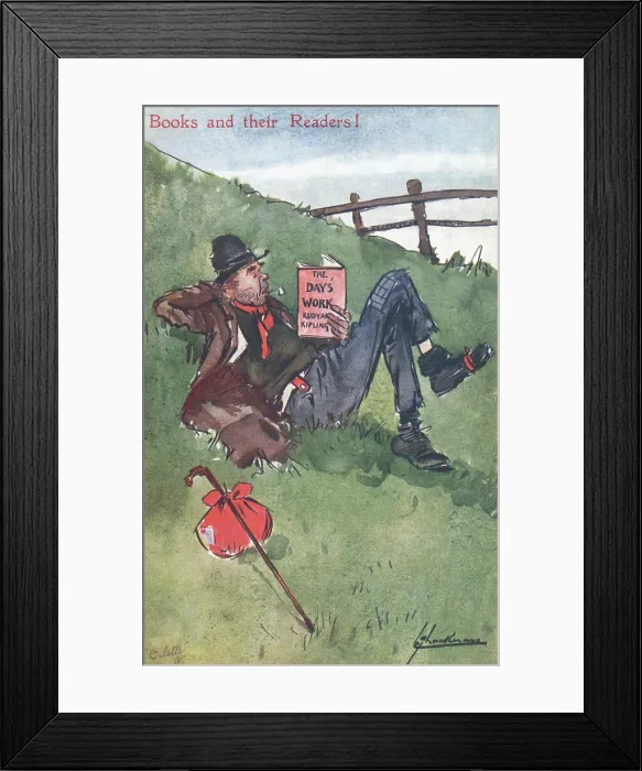 Framed Print : Reading Books Framed Print : Reading Books