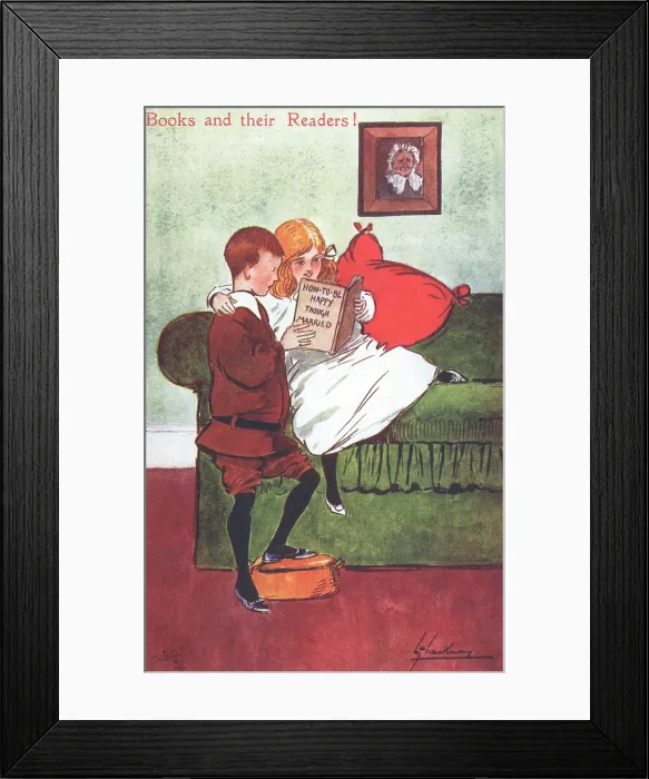 Framed Print : Reading Books Framed Print : Reading Books
