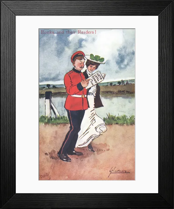 Framed Print : Reading Books Framed Print : Reading Books