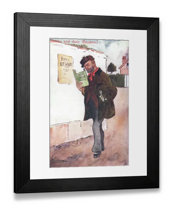 Framed Print : Reading Books Framed Print : Reading Books