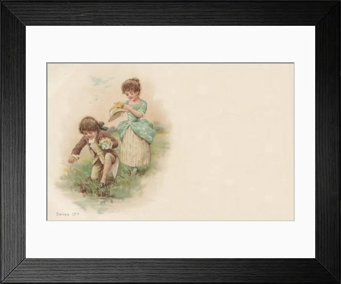 Framed Print : Picking Wild Flowers Framed Print : Picking Wild Flowers