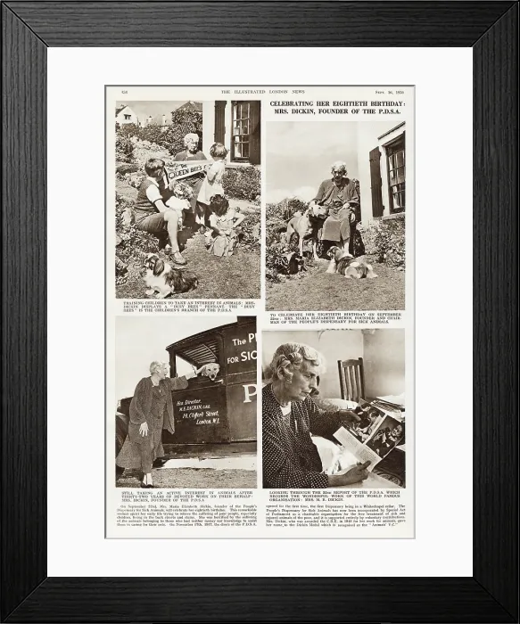 Framed Print : Page from the Illustrated London News with a report on Maria Elizabeth Dickin Framed Print : Page from the Illustrated London News with a report on Maria Elizabeth Dickin