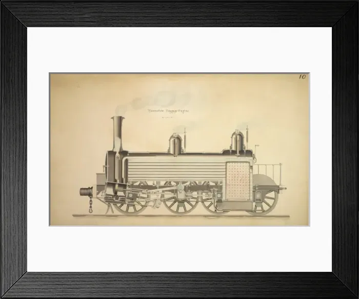 Framed Print : Locomotive luggage engine, longitudinal section Framed Print : Locomotive luggage engine, longitudinal section