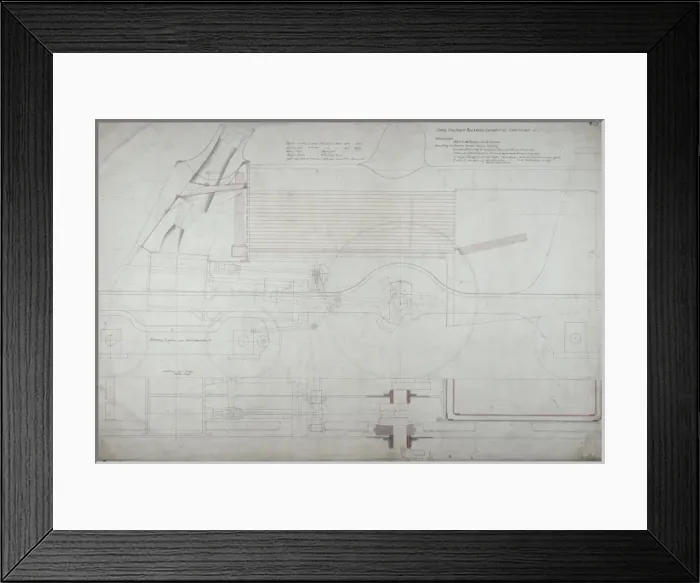 Framed Print : Three cylinder balanced locomotive compound engine Framed Print : Three cylinder balanced locomotive compound engine