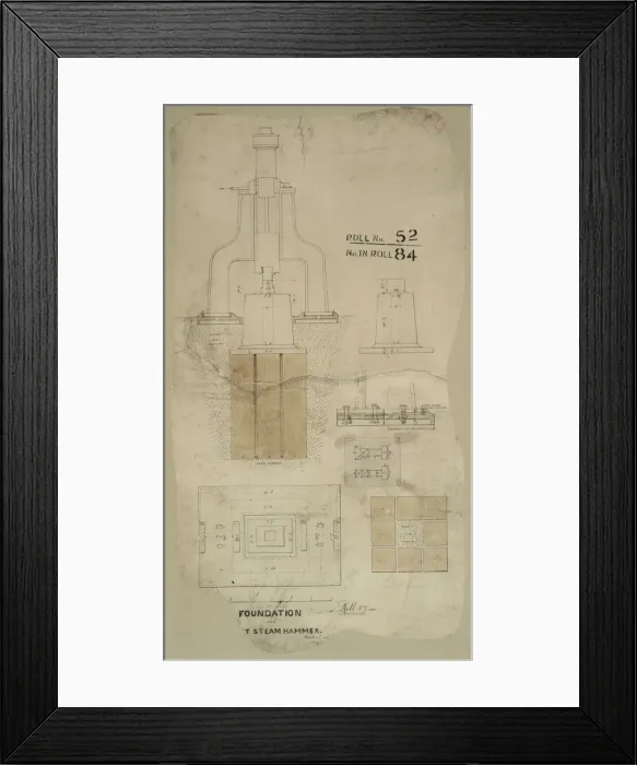 Framed Print : Foundation for 30 cwt steam hammer Framed Print : Foundation for 30 cwt steam hammer