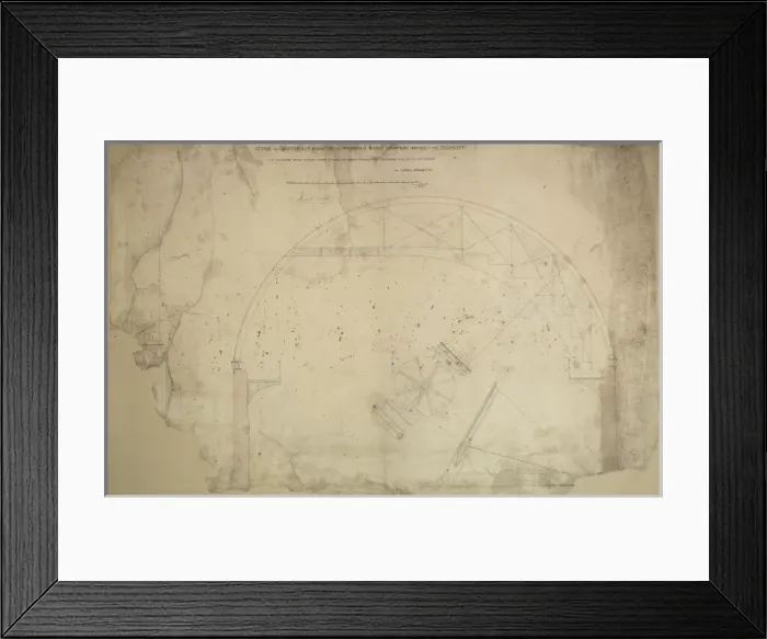 Framed Print : Mounting the proposed 4 feet apeture reflecting telescope Framed Print : Mounting the proposed 4 feet apeture reflecting telescope