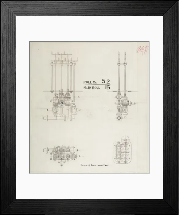 Framed Print : Untitled, patent hydraulic press Framed Print : Untitled, patent hydraulic press