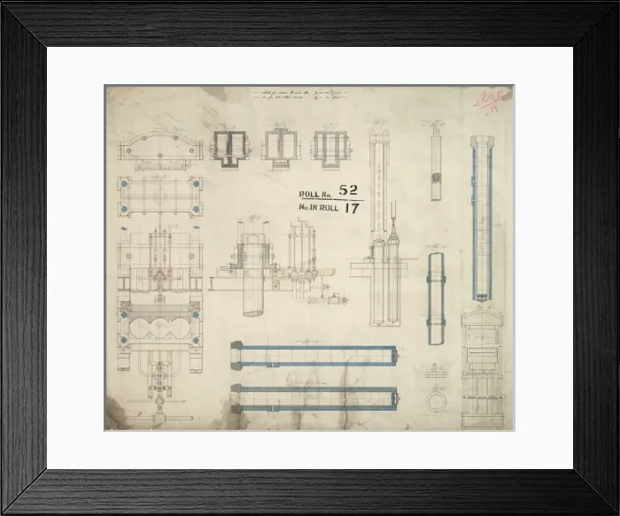 Framed Print : Untitled, hydraulic press, details Framed Print : Untitled, hydraulic press, details