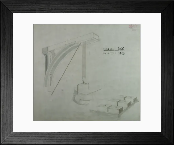Framed Print : Safety ladle showing crane mounting Framed Print : Safety ladle showing crane mounting