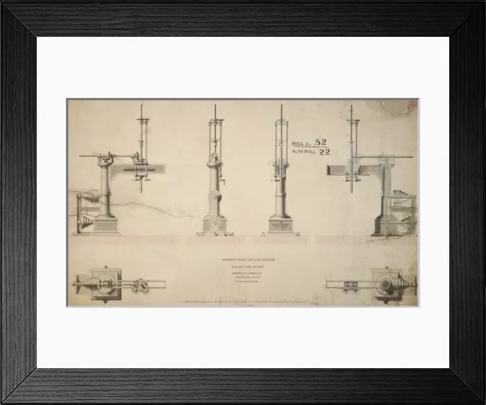 Framed Print : Improved radial drilling machine Framed Print : Improved radial drilling machine