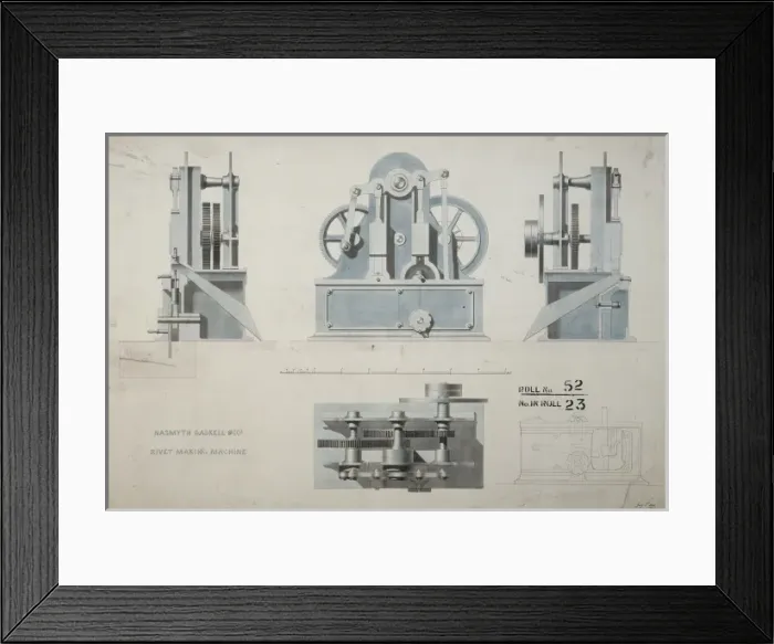 Framed Print : Rivet making machine Framed Print : Rivet making machine