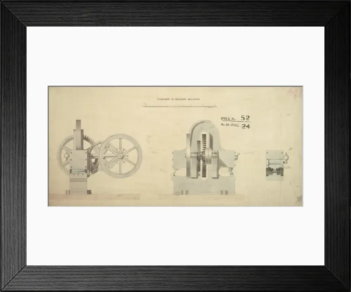 Framed Print : Punching and shearing machine Framed Print : Punching and shearing machine