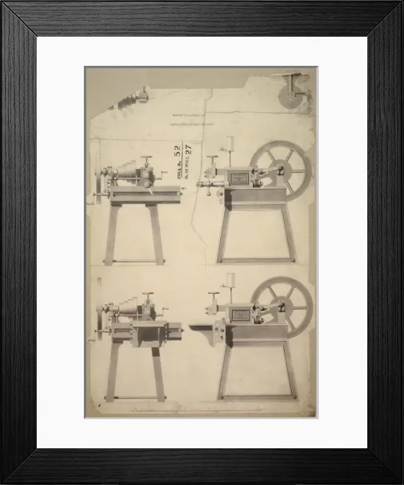 Framed Print : Small lever planing machine Framed Print : Small lever planing machine