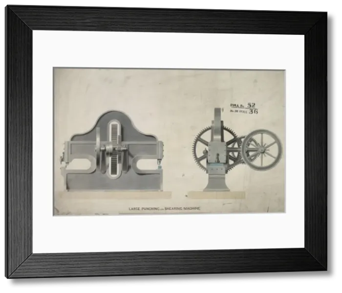 Framed Print : Large punching and shearing machine Framed Print : Large punching and shearing machine
