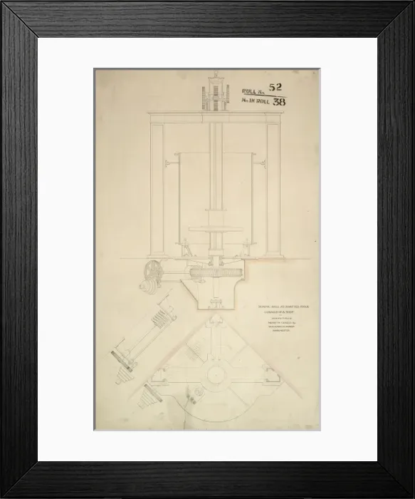 Framed Print : Boring mill as adapted for a corner of a shop Framed Print : Boring mill as adapted for a corner of a shop