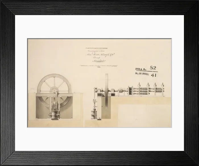 Framed Print : 30 hp high pressure engine directly applied to rolls Framed Print : 30 hp high pressure engine directly applied to rolls