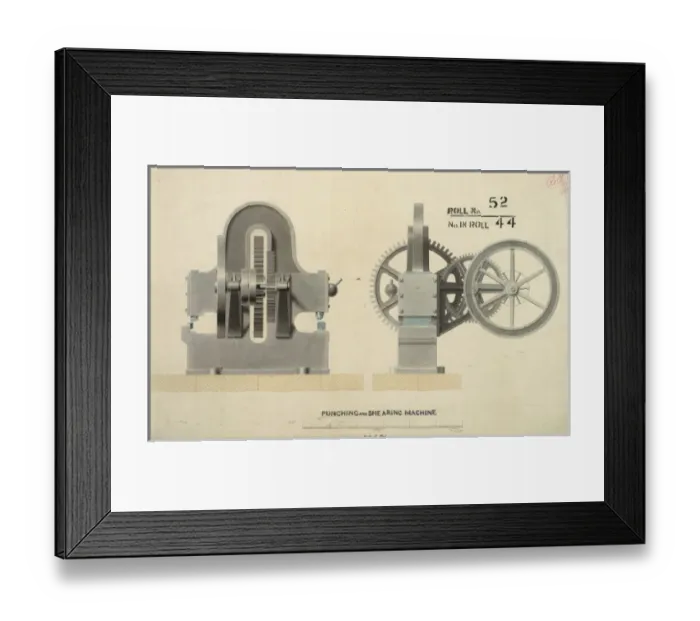 Framed Print : Punching and shearing machine Framed Print : Punching and shearing machine
