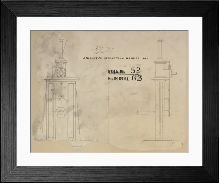Framed Print : J Nasmyths self-acting hammer Framed Print : J Nasmyths self-acting hammer
