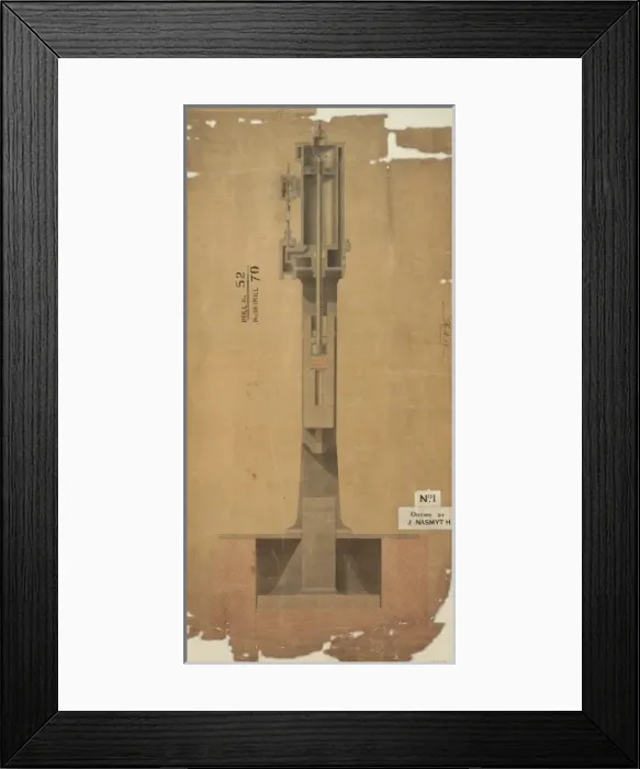 Framed Print : J Nasmyths patent steam hammer Framed Print : J Nasmyths patent steam hammer