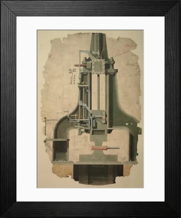 Framed Print : Nasmyth steam hammer, c1847 Framed Print : Nasmyth steam hammer, c1847