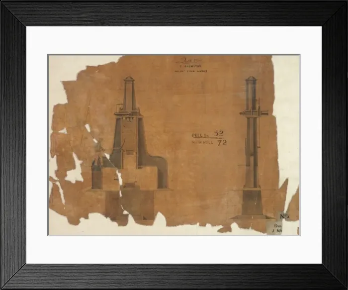 Framed Print : J Nasmyths patent steam hammer Framed Print : J Nasmyths patent steam hammer