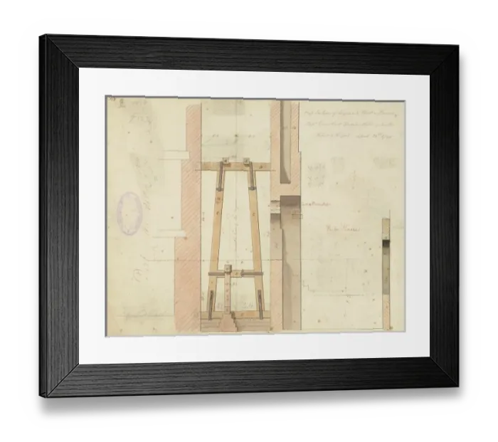 Framed Print : Cross section of engines and boiler houses Framed Print : Cross section of engines and boiler houses
