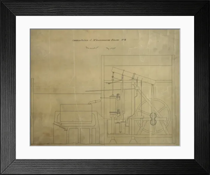 Framed Print : General section of Mr Illingworths engine no 2 Framed Print : General section of Mr Illingworths engine no 2