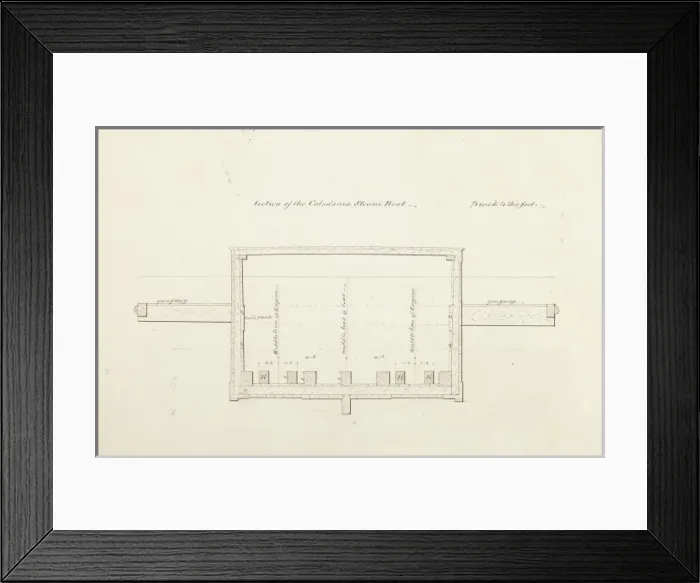 Framed Print : Section of the steam yacht Caledonia Framed Print : Section of the steam yacht Caledonia