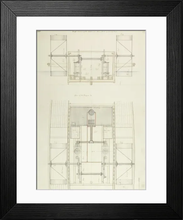 Framed Print : Cross section of the Caledonia steam engines Framed Print : Cross section of the Caledonia steam engines