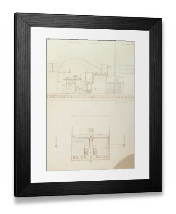 Framed Print : Caledonia steam boat, side view of an engine Framed Print : Caledonia steam boat, side view of an engine