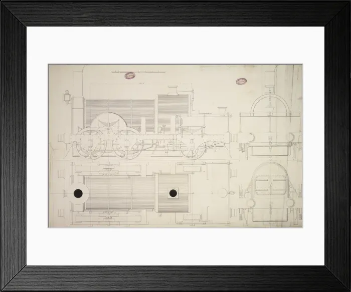 Framed Print : Locomotive tank engine, 4 foot 9 inch driving wheel Framed Print : Locomotive tank engine, 4 foot 9 inch driving wheel