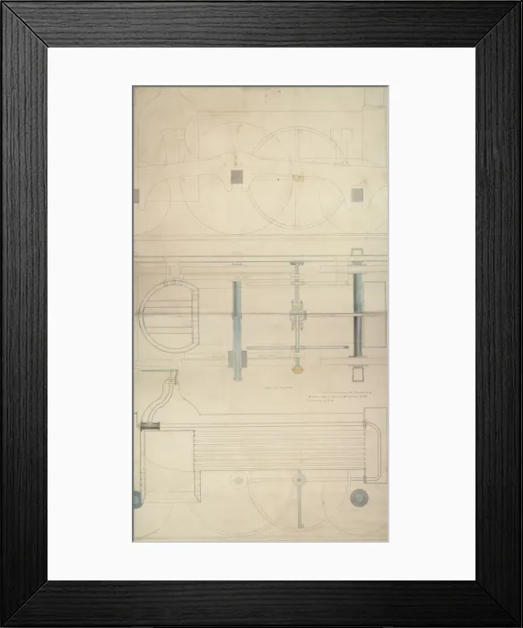 Framed Print : Detail of a steam turbine locomotive Framed Print : Detail of a steam turbine locomotive