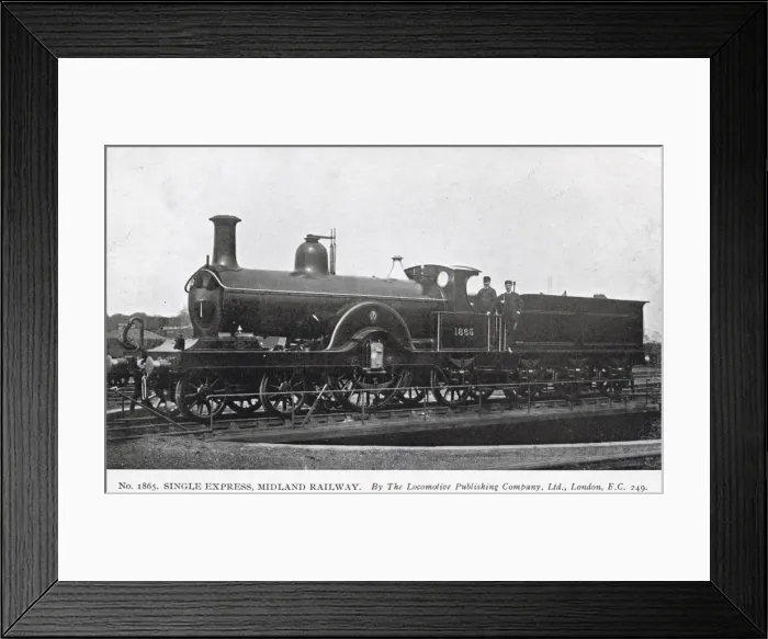 Framed Print : Locomotive no 1865 4-2-2 express engine Framed Print : Locomotive no 1865 4-2-2 express engine
