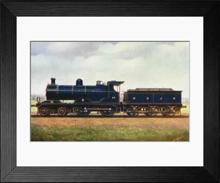Framed Print : Locomotive no 77 4-4-0 express engine Framed Print : Locomotive no 77 4-4-0 express engine