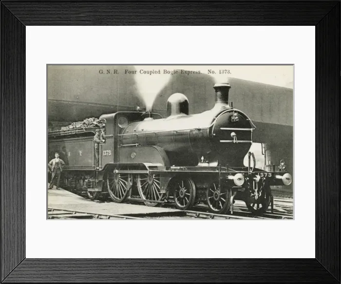 Framed Print : Locomotive no 1373 4-4-0 bogie express Framed Print : Locomotive no 1373 4-4-0 bogie express