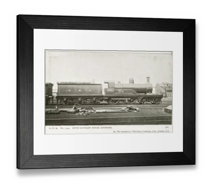 Framed Print : Locomotive no 1344 four coupled bogie express Framed Print : Locomotive no 1344 four coupled bogie express