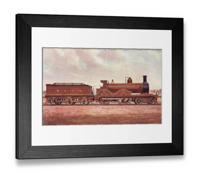 Framed Print : Express locomotive no 77 4-4-0 Framed Print : Express locomotive no 77 4-4-0