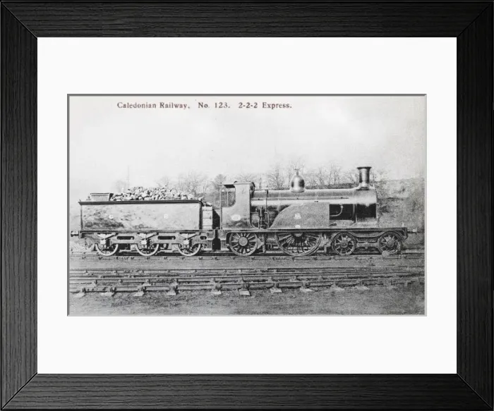 Framed Print : Locomotive no 123 2-2-2 express Framed Print : Locomotive no 123 2-2-2 express